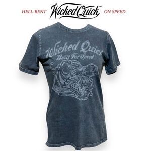 Wicked Quick Built for Speed Handcrafted Distressed Short Sleeve Tee